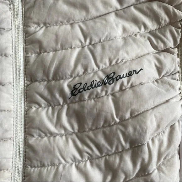 Eddie Bauer Storm Down 800 Silver Gray White Vest Sz XS Travel Snow Winter - Picture 3 of 16